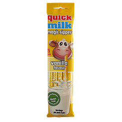 Трубочки для молока ваніль Квік Мілк Quick Milk vanille 30g 20шт/пач 12пач/ящ (Код: 00-00004737)