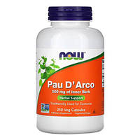 Кора муравьиного дерева, NOW Pau D' Arco 500 mg 250 капсул