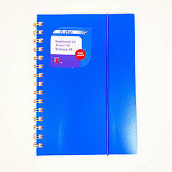 Блокнот на спіралі A plus А5 пластикова обкладинка на гумці 100арк A5112-4