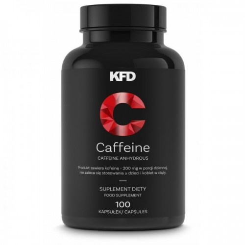 Кофеїн KFD CAFEINE 200 мг 100 капсул EXP 1/25 року включно