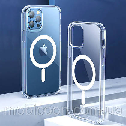 Чохол силіконовий MagSafe для iPhone 12 Pro Max прозорий