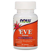 Мультивитамины для Женщин Eve, улучшенная формула, Now Foods, 90 таблеток