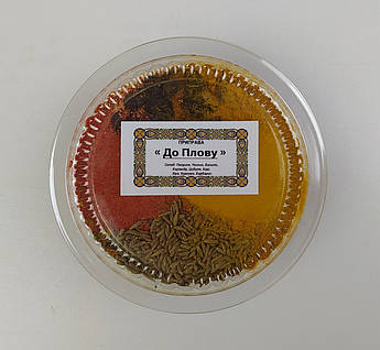 Суміш спецій до плову | Натуральна приправа для рису, м’яса та овочів | Суміш прянощів і трав 60 г | У пластиковій баночці