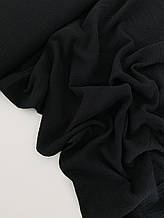 Муслін (бавовняна тканина) жатка чорний однотон (ширина 1,35 м) (15)