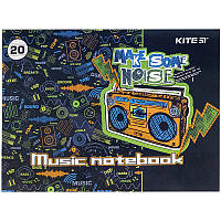 Тетрадь для нот Kite Make some noise K21-405