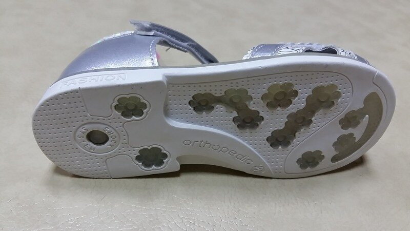 Сандали для девочки. Босоножки для девочки Сандалии детские ортопедические Обувь детская, 30 размер (серебо) - фото 6 - id-p1381935541