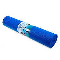 Йогамат коврик для фитнеса Green Camp 5мм PVC оранжевый GC611735PVC-1OR Синий