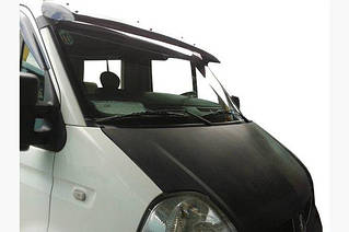 Козырек на лобовое стекло (черный глянец, 5мм) Opel Movano 2004-2010 гг. Турция