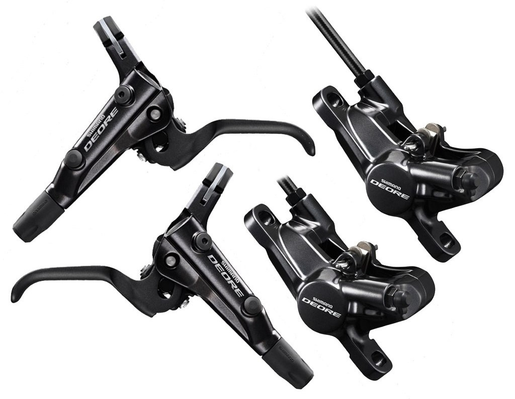 Гідравлічні дискові гальма Shimano BR-M6000 передні і задні, чорний (DISC-043)