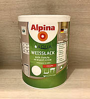 Эмаль на водной основе Alpina Aqua Weisslack GL (Б 1) - 0,75 л.