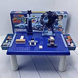 Дитячий ігровий столик для конструктора RUN RUN Block World 69шт Синій, фото 5