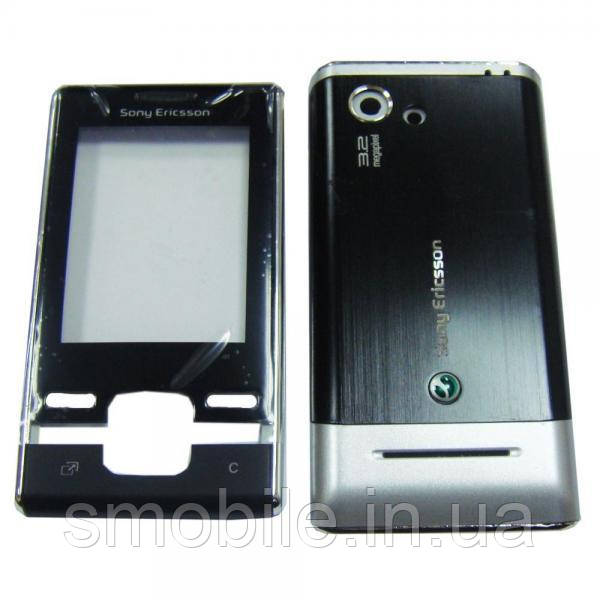 Корпус Sony Ericsson T715 чорний зі сріблястим