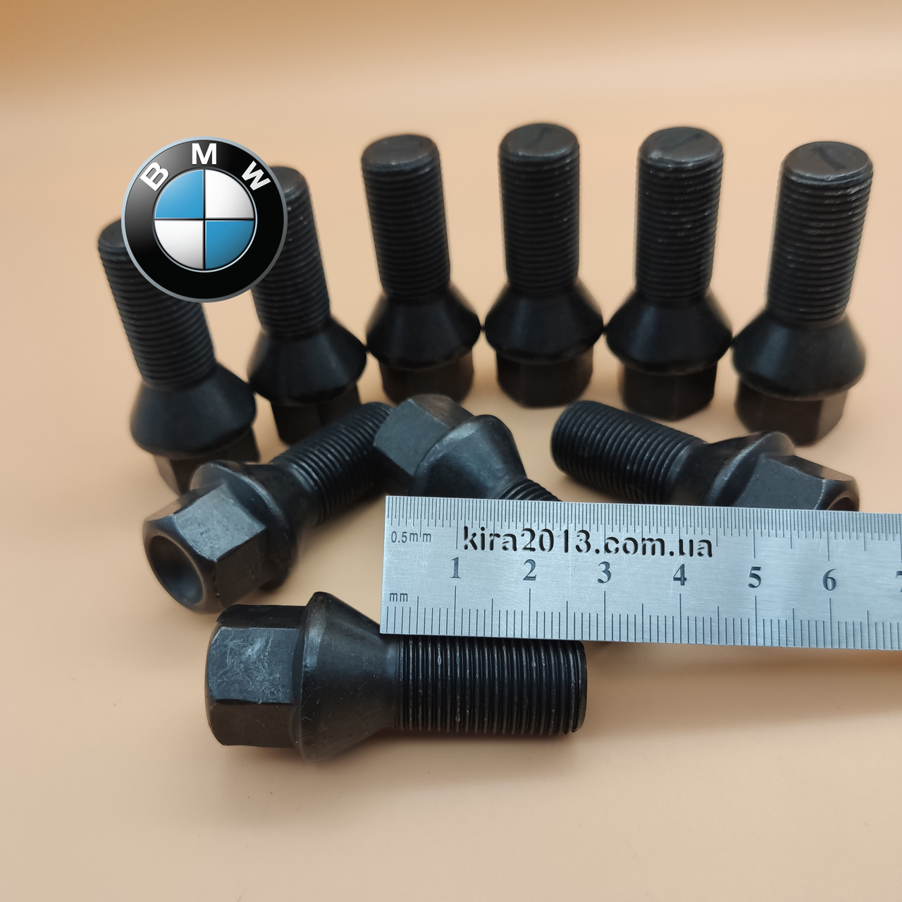 Болты для дисков БМВ черные М14х1,25 BMW E70 E71 F15 F16 F10 F11 F25 ...