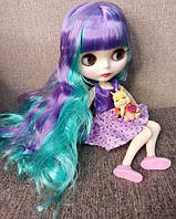 Шарнирная кукла Розалина, Айси (Блайз), разноцветные волосы + 10 пар кистей + одежда и обувь