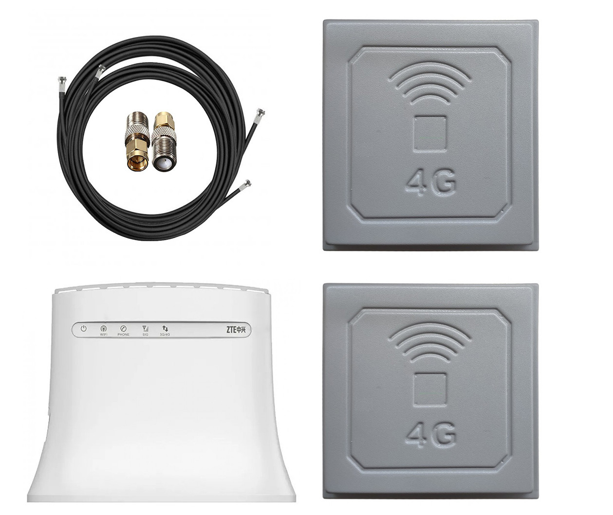 Комплект 3G/4G WiFi роутер ZTE MF283U та Суперкомплекс посилення на 34 дБ