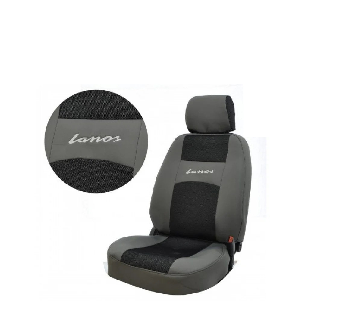 Чохли на Деу Ланос "Автосвіт" комплект сірі, авточохли на сидіння daewoo lanos