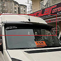 Козырек на лобовое стекло (черный глянец, 5мм) Opel Movano 2010 гг. Турция