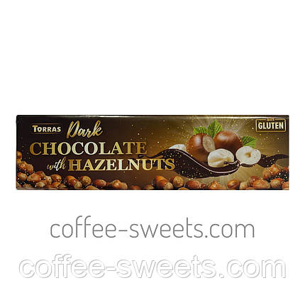 Шоколад Torras Чорний з фундуком 48% cacao 300 г, фото 2