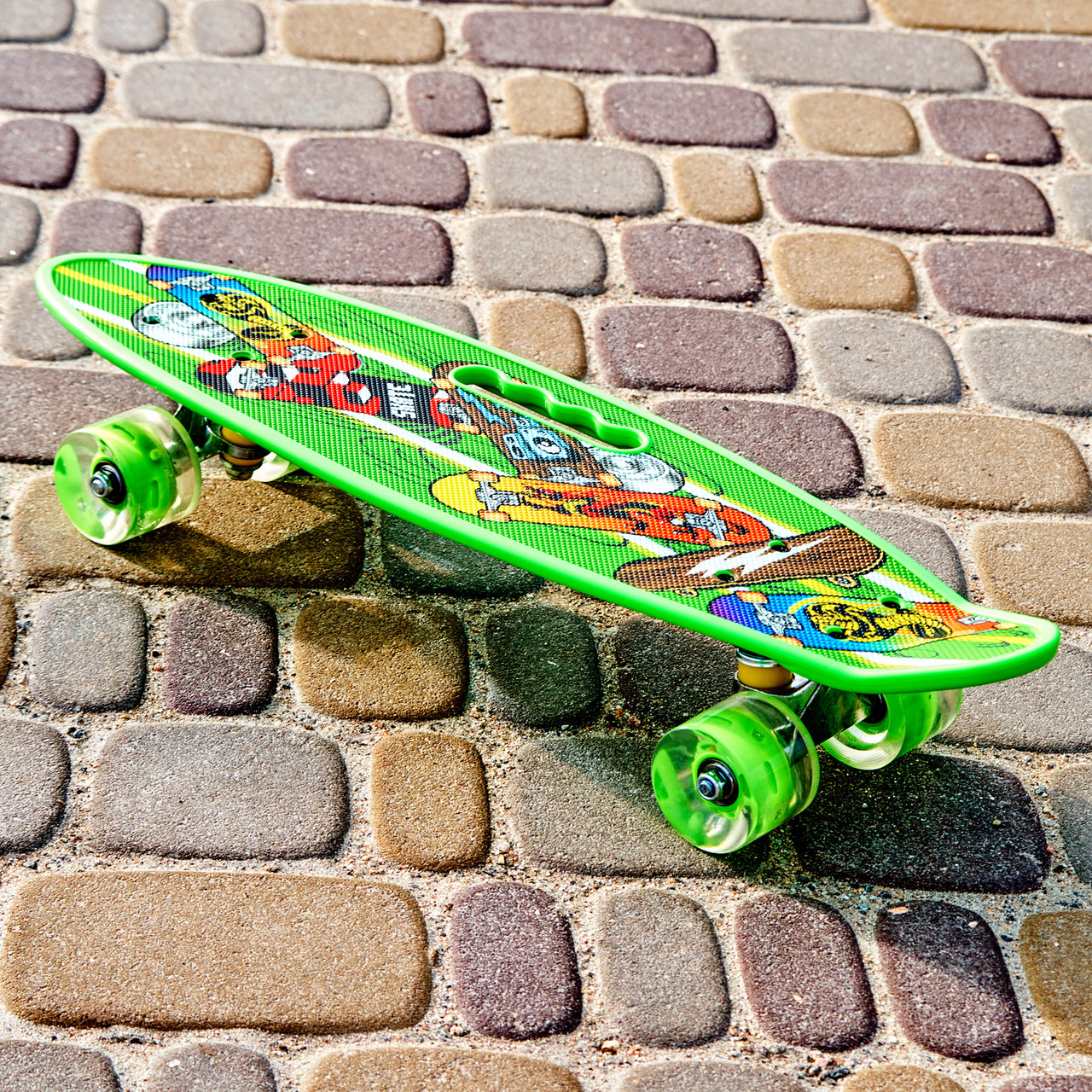 Скейт Пенні борд для дітей Skate зі світними колесами ,алюм. підвіска не ковзна поверхня Зелений