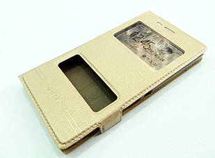 Чехол книжка Momax для Sony Xperia M2 D2305, D2302 Gold