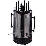 Электрошашлычница Domotec BBQ 1000 Вт на 6 шампурів (нержавійка) / Электромангал, фото 3