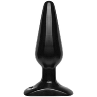 Анальна пробка вінілова з гнучкою ніжкою Doc Johnson Smooth Classic Medium-Black L 12,1 см d 3,8 см Кайф