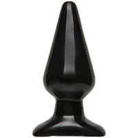 Анальна пробка вінілова з гнучкою ніжкою Doc Johnson Smooth Classic Large-Black L 12,7 см d 5,7 см Кайф