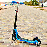 Самокат дитячий двоколісний дитячий самокат беговел SPORT KIDS 2595 Синій, фото 3