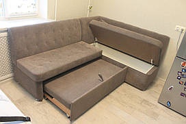 Кутовий кухонний диван зі спальним місцем (Сірий)