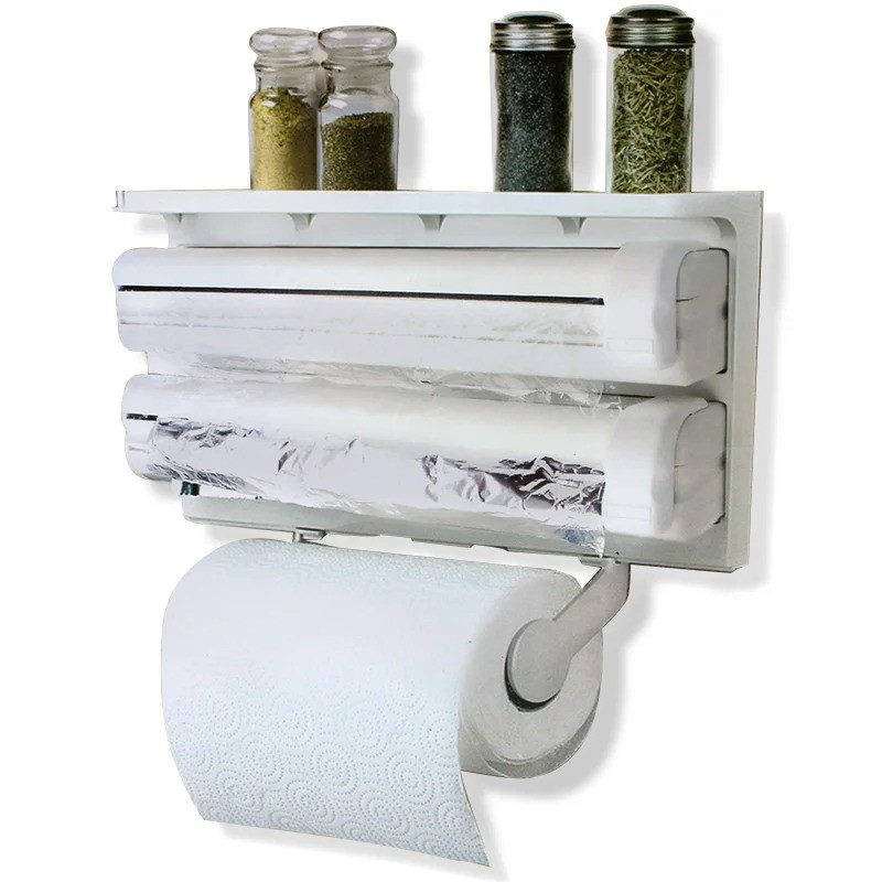 Кухонний тримач Triple Paper Dispenser 3 в 1 для паперових рушників харчової плівки і фольги / Кухонь