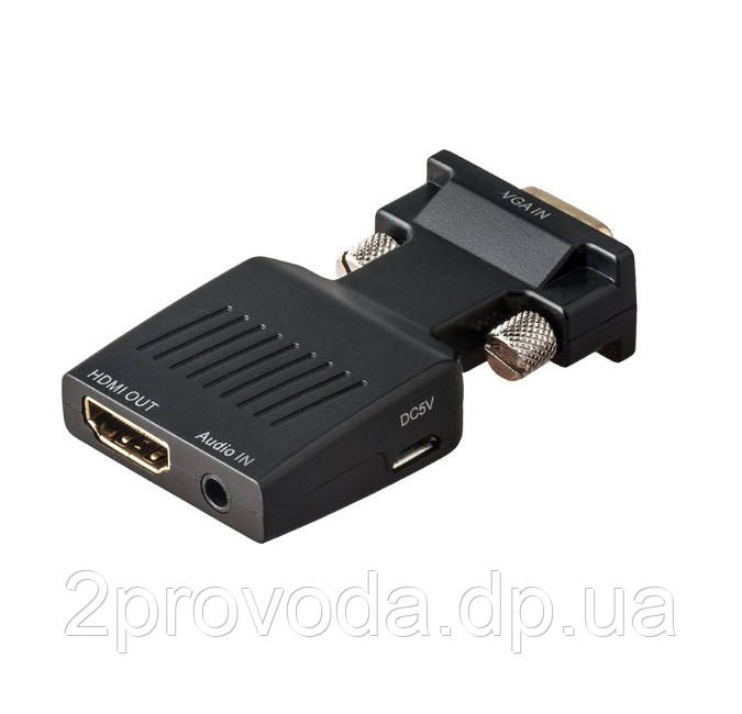 Конвертор VGA HDMI зі звуком і харчуванням, фото 1