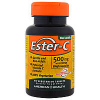 Естер-С з біофлавоноїдами, Ester-C, American Health, 500 мг, 90 вегетаріанських таблеток