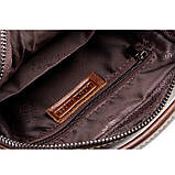 Чоловіча сумка через плече Натуральня шкіра Барсетка Чоловіча шкіряна сумка для документів планшет Коричнева, фото 9