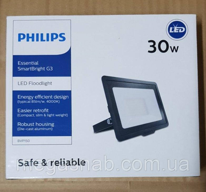 Прожектор PHILIPS BVP150 30W 4000K 2550Lm черный 42 LED (130x170x29мм) IP65 SWB CE - фото 6 - id-p1382029521