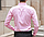 Класична однотонна чоловіча сорочка з довгим рукавом "Classic" (рожева), фото 3
