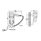 Фен настінний білий з вертикальним кріпленням Kroner (WHI) 130.01.90 для готелів, фото 5