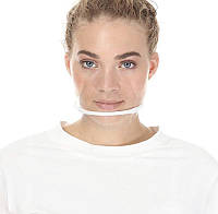 Маска пластиковая прозрачная многоразовая для лица, маска защитная прозрачная пластиковая для лица медицинская