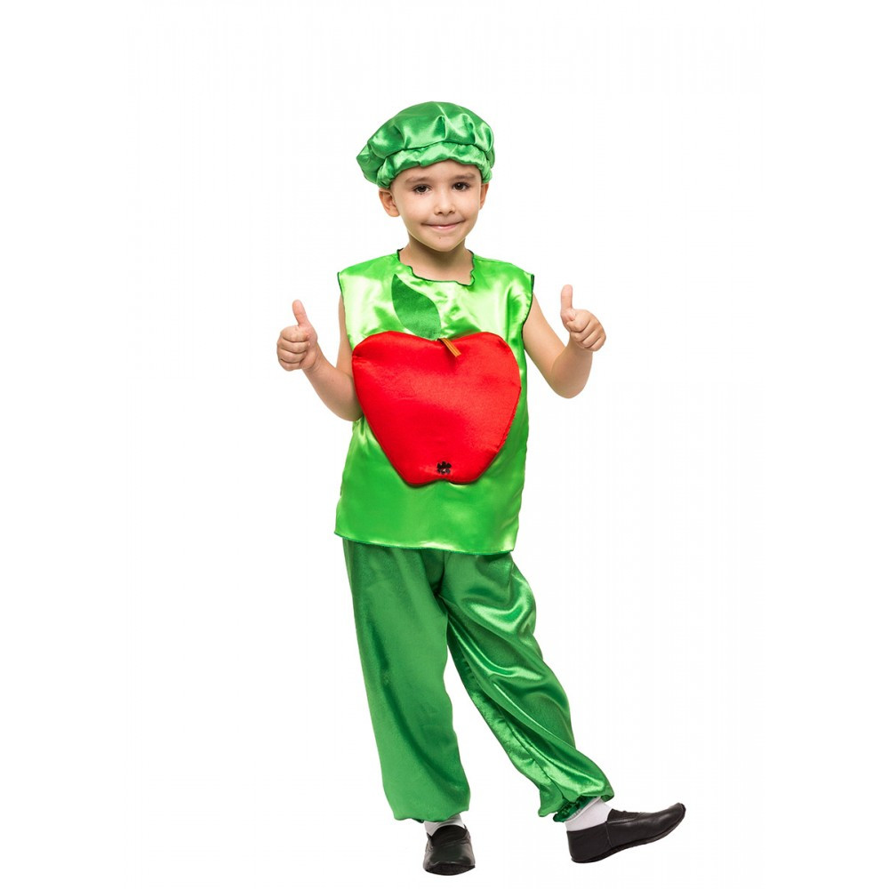 Карнавальный костюм ЯБЛОКО, ЯБЛОЧКО детский на 4,5,6,7,8,9 лет, маскарадный костюм на праздник осени
