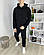 Костюм спортивний чоловічий чорний TUR | Комплект чоловічий Худі + Штани ЛЮКС якості, фото 2