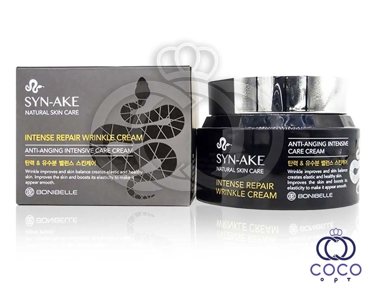 Крем для обличчя Bonibelle SYN-AKE Natural Skin Care Intence Repair Wrinkle cream зі зміїним отрутою