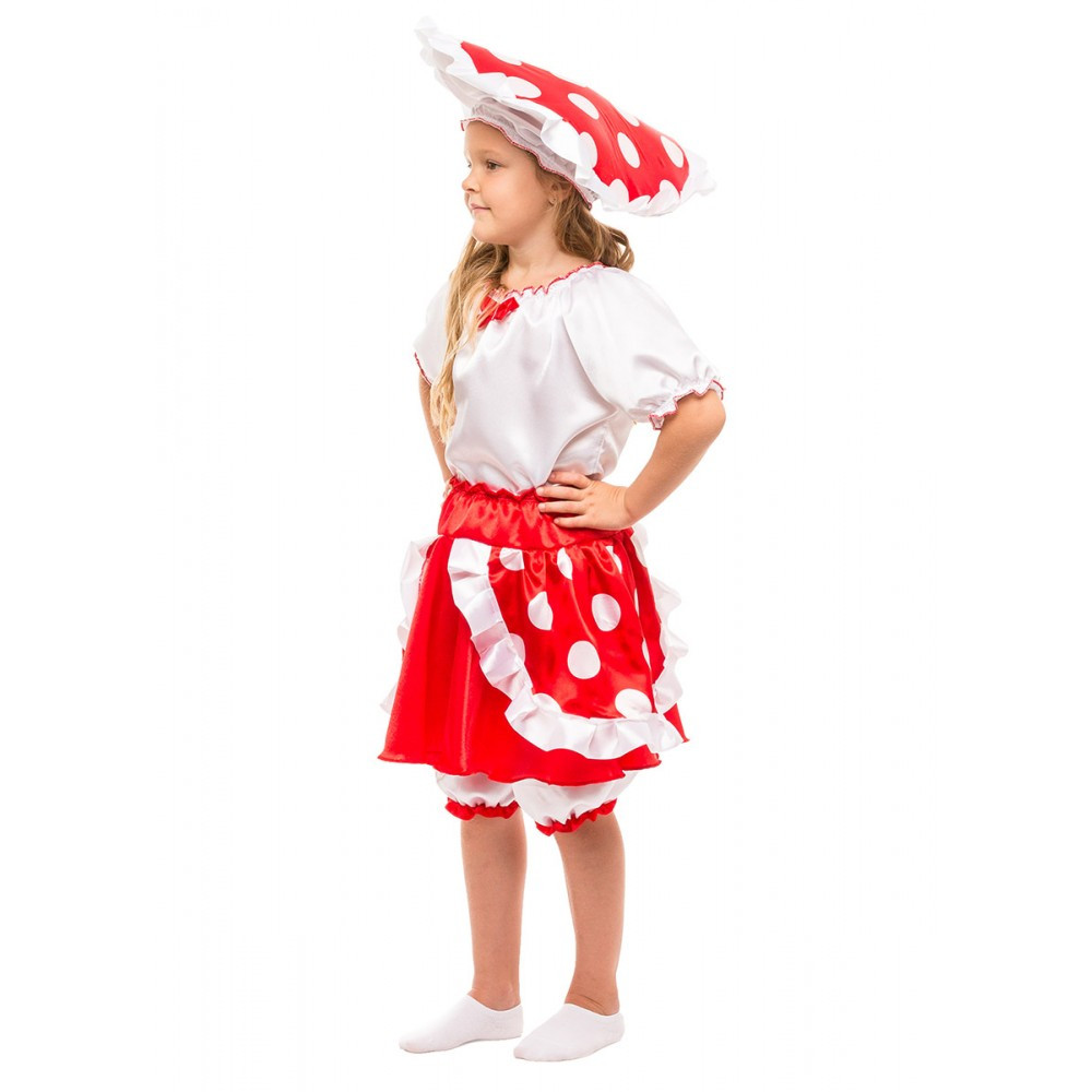 Карнавальный костюм ГРИБ МУХОМОР для девочки 3,4,5,6,7,8 лет, детский маскарадный костюм ГРИБ ГРИБОЧЕК