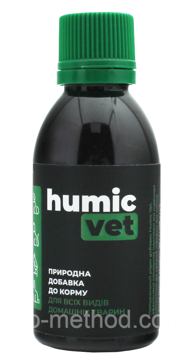 Humic Vet 50 г з дозатором — рідка кормова добавка з гуміновими кислотами для домашніх тварин