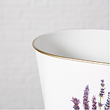 Набір 3х квіткових горщиків з металу в білому кольорі h9-13см, фото 2