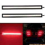 2шт Денні ходові вогні гнучкі червоні 14 см DRL COB LED ДХО, фото 4