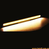 2шт Денні ходові вогні жовті гнучкі 17 см ДХО DRL COB LED, фото 2