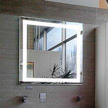 Дзеркало настінне квадратне з підсвіткою 80х80 см