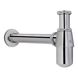 Сифон для раковини / умивальника під донний клапан, хром, фото 1