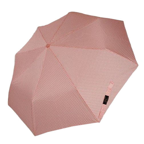 Механічна компактна парасоля в горошок від фірми SL, рожевий, 035013-6
