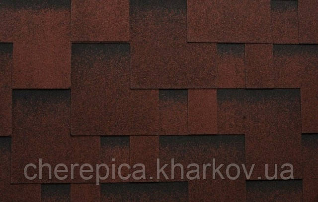 Бітумна черепиця Katepal Rocky Червоний граніт