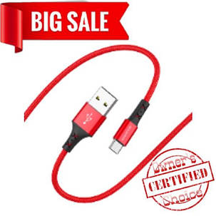 USB кабель Borofone BX20 Micro 1m 2A красный, фото 2